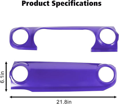 RT-TCZ Center Console Trim Cover Dashboard Control Panel Cover Decorative Interior Accessories for Jeep Wrangler JL JLU & Gladiator JT 2018-2022,Purple