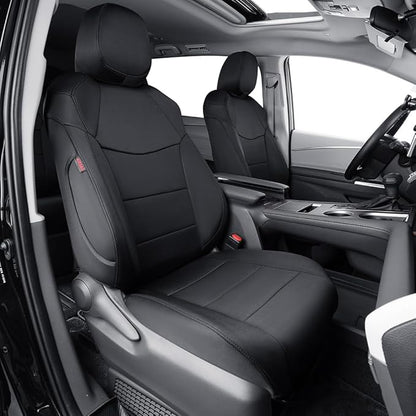 EKR Sienna Seat Covers for 2011-2020 Toyota Sienna LE,XLE, SE,XLE Premium 2nd Row 4/2/4 Split,8 Seats,Waterproof Car Seat Cover Full Set,Car Seat Protectors- Three Row,Neoprene (Black)