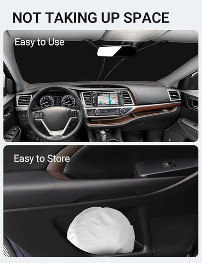 Proadsy 2026 Upgrade Front Windshield Sun Shade Foldable Sunshade Protector Custom Fit 2014-2019 Highlander LE XLE SE Limited Hybrid SUV Accessories