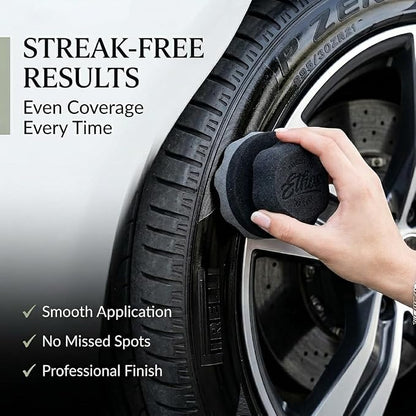 Tire Shine Applicator - Tire Shine Car Detailing Foam Sponge Tool - Tire Cleaner and Shine Tire Foam - Tire Shine Brush Car Cleaning Supplies (2 Pack)