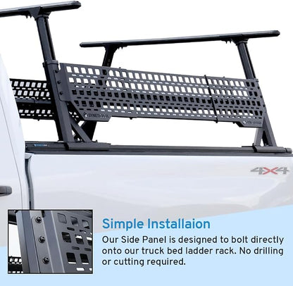 Syneticusa ER Power Retract Hard Tonneau Cover+R1 Rack+Molle Panels Fits 2004-2026 Ford F-150 6’7” (78.9”) Truck Bed Retractable