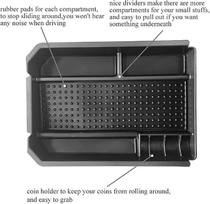 Center Console Organizer Tray Compatible with Toyota RAV4 2013 2014 2015 2016 Storage Box ABS Tray Insert Organizer Glove Pallet