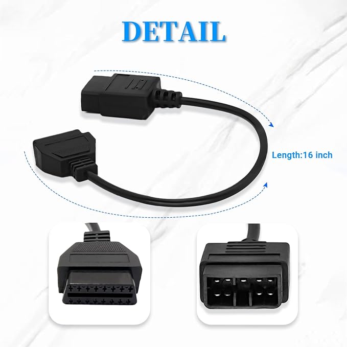 OBD1 to OBD2 Adapter for Subaru 9 Pin to 16 Pin Diagnostic Cable,Fit for Subaru Old Vehicles with 9pin Connector,for Subaru 9pin Adapter Cable Compatible with OBDII Diagnostic Scanner/Code Reader