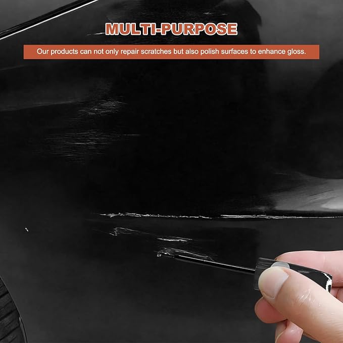 Touch Up Paint for Cars, Two-In-One Auto Body Scratch Repair Gloss Fill Pen, Professional Easy & Quick Scratch Remover Paint Pen for Most Vehicles, Car Accessories (Pure Black)