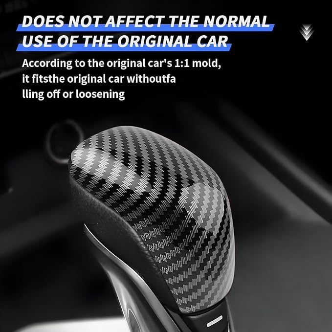 Car Center Console Gear Shift Knob Trim Cover for Nissan Altima 2019 2020 2021 2022 2023 2024 2025 2026 Auto Interior Decorations Accessories Central Control Shifters Stick Carbon Fiber Style