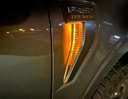 iJDMTOY Amber Yellow LED Background Illumination Lighting Kit Compatible with 2021-up Ford F150 Side Fender Emblem
