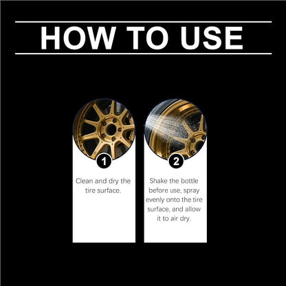 Car Tire Shine, 100ml Wheel Gloss Renewal Mist, Tire Dressing Spray, for Automotive Truck SUV RV Motorcycle Sedan Home Outdoor Garage Workshop