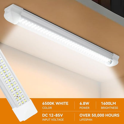 RVZONE 12v LED Interior Light Bar | 108LEDs 1600LM 6W DC 12 Volt led Strip Lights Enclosed Trailer Lights Fixture for Camper Truck Van RV Trailer Cargo Cabient Lights Fixture Motorhome Lorry (4Pack)