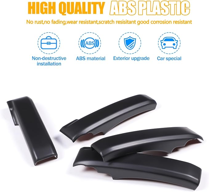 ABS Car Inner Door Handle Decoration Cover Trim Fit for Toyota Tundra/Sequoia 2007-2021 Interior Car Accessories (Matte Black)