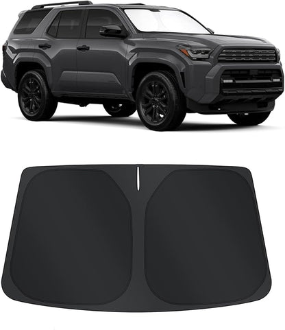 TINGLU Sun Shade for Toyota 4Runner 2025 2026 Accessories Windshield Sun Shade Window Shade UV Rays Protection Sun Visor Cover with Steering Wheel Sunshade Storage Bag