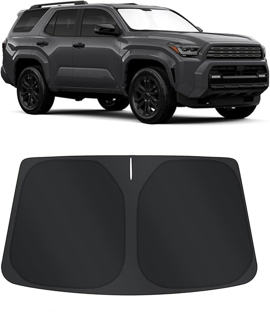 TINGLU Sun Shade for Toyota 4Runner 2025 2026 Accessories Windshield Sun Shade Window Shade UV Rays Protection Sun Visor Cover with Steering Wheel Sunshade Storage Bag