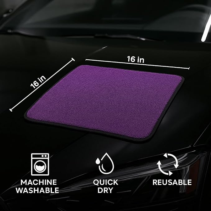 6 Pack Reusable Pak Details Micro Fiber Towels Car Detailing | 16x24 Ultra-Absorbent & Dual-Sided Car Microfiber Towel for Polishing, Wax Removal & Buffing | Lint & Streak-Free | Auto Cleaning Cloths