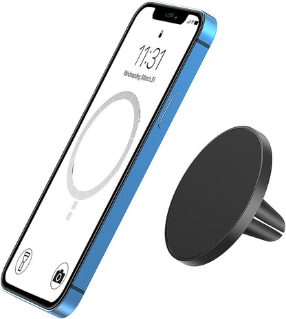 TechMatte MagGrip Car Vent Mount, Magnetic Air Vent Smartphone Holder for iPhone 17 16 15 14 13 12 Series