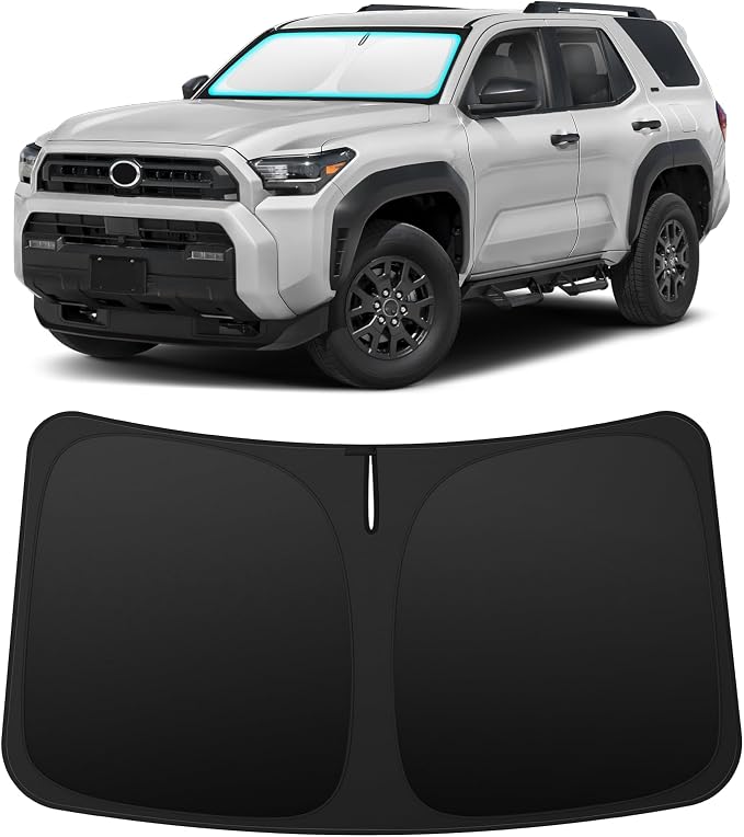 INSAUTO Custom Fit Windshield Sun Shade Accessories for Toyota 4Runner 2010-2025, Foldable Front Window Sunshade, UV & Heat Reflector, Keeps Interior Cool, Includes Storage Bag