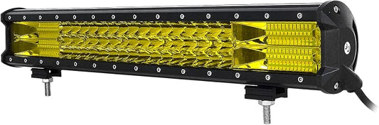 Willpower 20 inch 288W LED Light Bar Amber LED Work Light Spot Flood Beam for Vehicle Jeep Trucks Tractor 4X4 Boat Off Road Auto Fog Driving Lamp 12V 24V Waterproof IP67