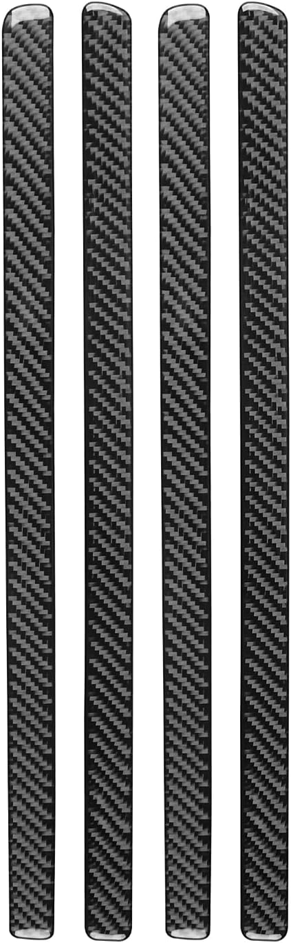 Real Quality Soft Carbon Fiber Compatible with Dodge Charger 2008 2009 2010 Decor Car Inner Door Panel Trim Strip Decal Interior Accessories Sticker Cover 4pcs Black