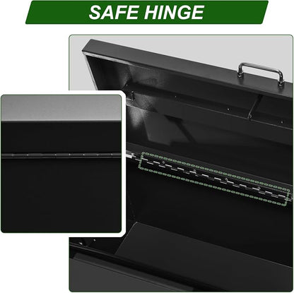 24" Truck Tool Box,Heacy Duty Metal Storage Organizer with Strong locking tongue,Trailer Tongue Box with Safe Hinge, for Truck,Pickup,RV,Garage,Best gift for family and friend,Black Power Coating