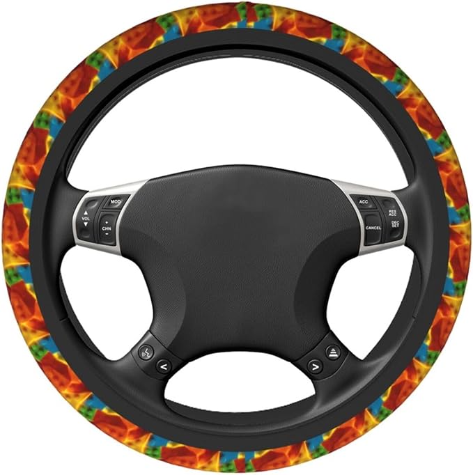 Building Blocks Steering Wheel Covers Non Slip Neoprene Universal 15 Inch Steering Wheel Protector Car Cover for Men Women