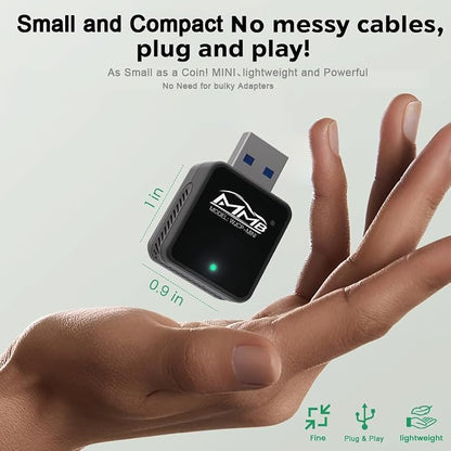MMB Wireless Carplay Adapter for Apple iPhone, 2026 Upgrade Plug & Play, MINI-Ultra, Fastest for Converts OEM Wired to Wireless Car Play Only for Car Model 2016+ and iOS 10 USB & Type-C