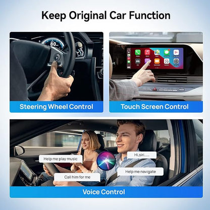 CarlinKit 8+128G - Wireless CarPlay&Android Auto Adapter,CarPlay Ai Box for car Wired CarPlay,8-Core,Bulit-in GPS,Ultra-Thin,Android 13.0 System,Dual Bluetooth,SIM&TF Card etc
