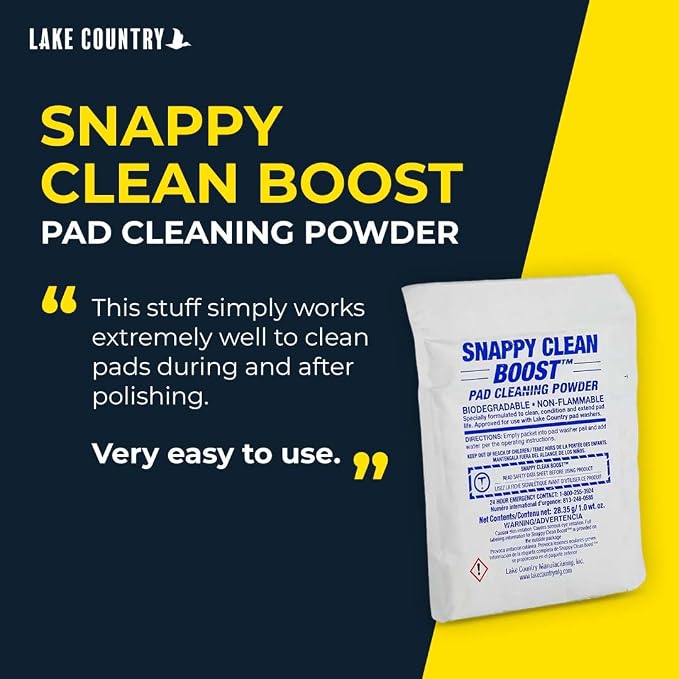 Lake Country Snappy Cleaner Powder - Concentrated Pad Cleaning Powder Formula for Foam, Wool & Microfiber Pads. Removes wax and polish residue and extends pad life. (72 Pack)