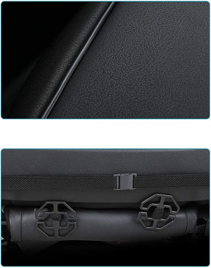 Ultra-Luxury Faux Leather Car Bottom Seat Cover Front Seat Protector Car Seat Cover for Most Four-Door Sedan & SUV,Single Seat Without Backrest 1PCS (W 20.5''× L21''×Thick 0.2'') (3D - Black)