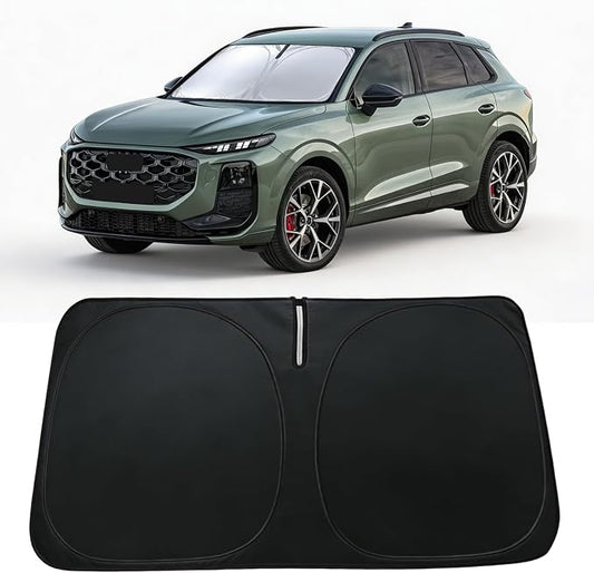 Custom Fit Audi Q3 2019 2020 2021 2022-2026 Windshield Sun Shade | 240T Material, Front Window Sunshade, Blocks UV Rays & Heat, Sun Visor Protector,Car Accessories