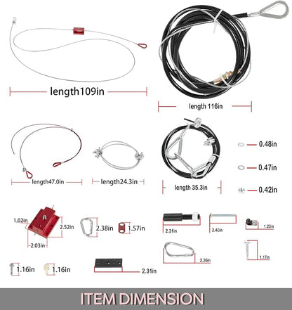 RV Brake System for Flat Towing, Emergency Breakaway Kit & Ready Stop Device Kit with Brake Pedal Connected Cable Harness, Compatible with RV Tow Bars and Towed Vehicles