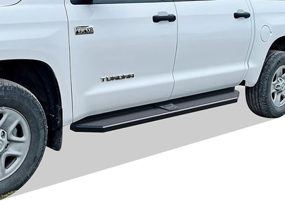APS Black Stainless Steel Running Boards Style Compatible with Toyota Tundra 2007-2021 CrewMax (Side Steps Side Bars) 6in Wide