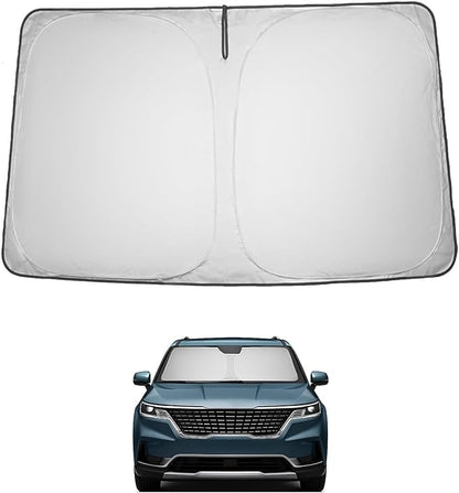 Proadsy Windshield Sun Shade for Kia Carnival 2022-2025 2026 4-Layer Foldable Front Sunshade Protector Sun Visor Blocks UV Rays Keep Car Cooler Accessories