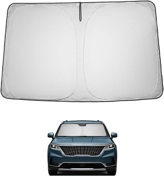 Proadsy Windshield Sun Shade for Kia Carnival 2022-2025 2026 4-Layer Foldable Front Sunshade Protector Sun Visor Blocks UV Rays Keep Car Cooler Accessories