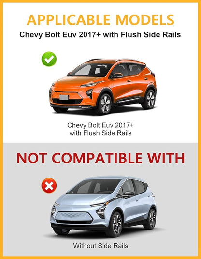 Tuyoung 300lbs Roof Racks Cross Bars Compatible with Chevrolet Chevy Bolt EUV & EV 2017-2026 Bolt-EUV, Heavy Duty Aluminum Crossbar Roof Rail Cargo Carrier Rooftop Car Black Accessories