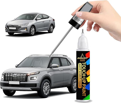 Stellar Silver/Typhoon Silver(T2X/T3X) Touch Up Paint For Hyundai Exact Match-Chips and Nicks 2 in 1 Car Paint Pen Scratch Rapair for Accent/Creta/Elantra/TUCSON/SANTA
