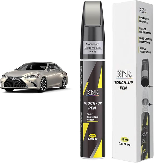 XNA Moonbeam Beige Metallic(4X8) for Lexus Touch Up Paint, Car Scratch Remover for Nicks and Chips Repair, 2-In-1 Quick & Easy Fix Car Scratch Repair Kit with Exact Color-Matched