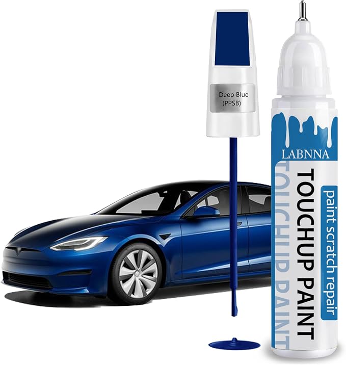 Deep Blue(PPSB) Touch Up Paint for Tesla-Exact Match 2 in 1 touchup Paint Pen for Chips and Nicks Repair Car Paint Scratch Repair Kit