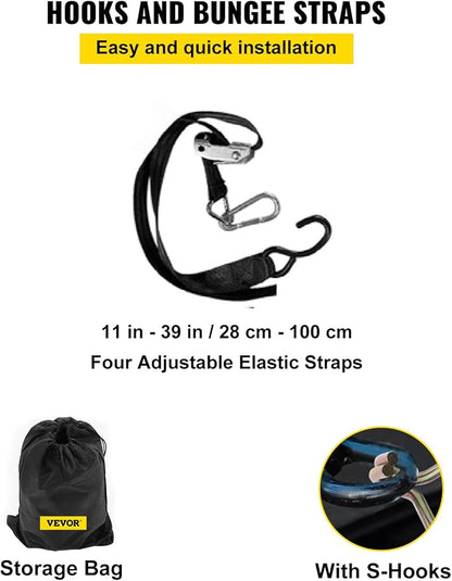 VEVOR Cargo Net with Mesh, 8' x 6.7' Cargo Net for Pickup Truck Bed, Heavy Duty Cargo Nets with Cam Buckles & S-Hooks & Cross Strap, Truck Bed Cargo Net for Trailer SUV Jeeps(96" x 80")