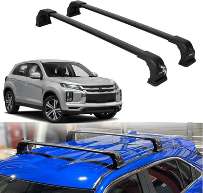 ERKUL Roof Rack Cross Bars for 2011-2026 Mitsubishi Outlander Sport (Not fit for Outlander) | Aluminum Crossbars with Anti Theft Lock for Rooftop | Compatible with Fixed Points Roofs - Black