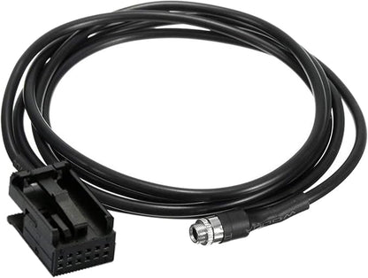3.5mm AUX Cable Compatible with BMW E85 Z4 E39 E53 X3 X5 Mini Cooper, in-Car Female Audio Adapter Extension Cord, Plug and Play Car Stereo Input