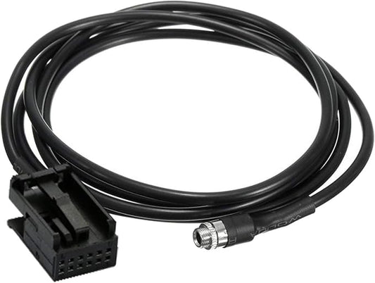 3.5mm AUX Cable Compatible with BMW E85 Z4 E39 E53 X3 X5 Mini Cooper, in-Car Female Audio Adapter Extension Cord, Plug and Play Car Stereo Input