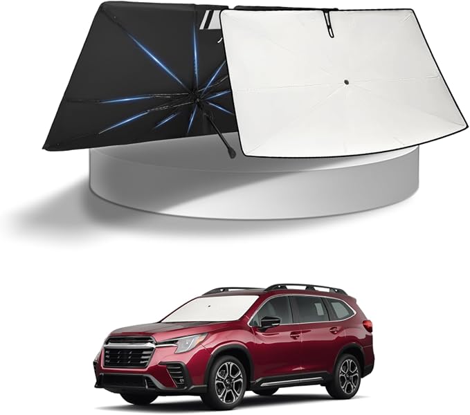 KUST Sun Shade Umbrella for Subaru Ascent 2019-2025 2026 | Custom Fit Windshield Sunshade | Foldable Sunshade with Bendable Handle | Blocks Heat & UV Rays Keep Car Cool Sunshield