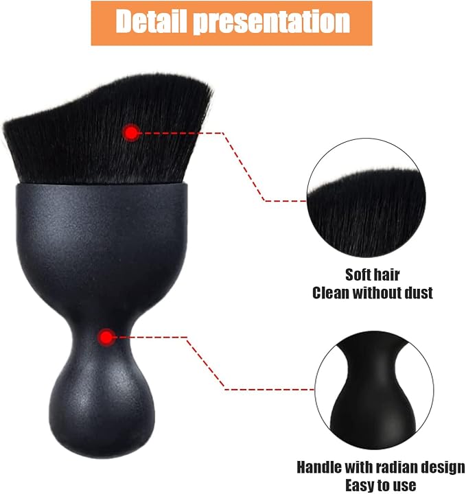 1 PC Car Interior Dust Brush, Auto Scratch Free Detailing Brush, Soft Car Interior Cleaning Brush Auto Accessories for Automotive Dashboard, Air Conditioner Vents, Computer (Black)