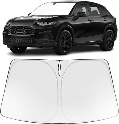 Proadsy 2026 Upgrade Windshield Sun Shade Custom Fit Honda HRV 2023-2026 Foldable Front Sunshade Protector Sun Visor Blocks UV Rays Keep Car Cooler Accessories