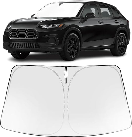 Proadsy 2026 Upgrade Windshield Sun Shade Custom Fit Honda HRV 2023-2026 Foldable Front Sunshade Protector Sun Visor Blocks UV Rays Keep Car Cooler Accessories