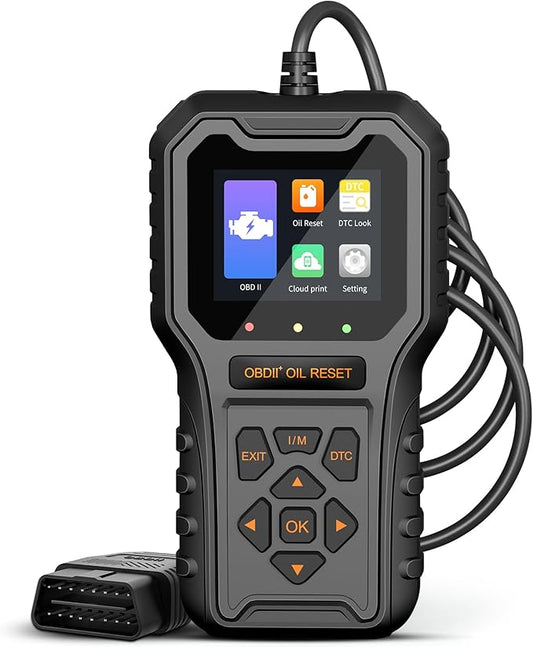 Car Code Reader OBD2 Scanner for Check Engine Light Oil Reset OBDII Scan Tool Diagnostic Tool Reset Fix Clear Fault Code Readers for Cars 1996+ Black
