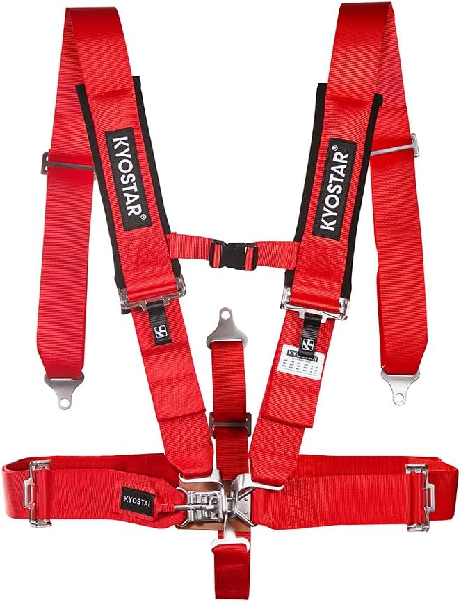 Kyostar 5 Point Harness 3 Inch with Ultra Soft Heavy Duty Shoulder Pads, 8155 Red
