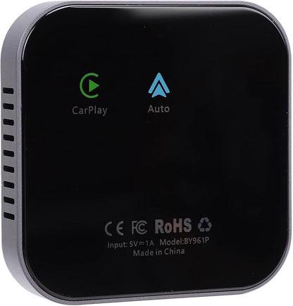 Yunseity AI Box Wireless Auto Adapter, 2 in 1 Wireless Adapter, Seamless Wireless Experience, Double APP Functionality, for Cars with Wired CarPlayAndroid Auto.