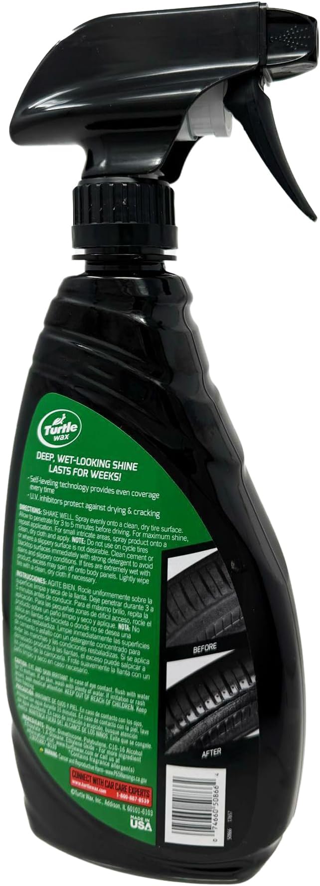 Turtle Wax Wet'n Black Ultra Wet Tire Shine, 16oz Trigger Spray