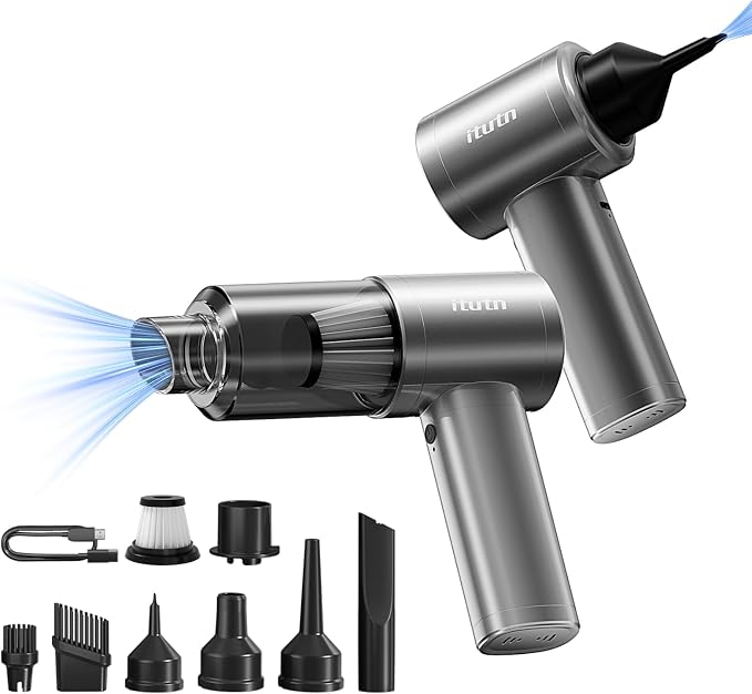 Mini Car Vacuum, 12000PA Powerful Suction, Portable Vacuum for Car, Handheld Cordless Small Vacuum Cleaner & Air Duster for Home, Desk,PC, Keyboard