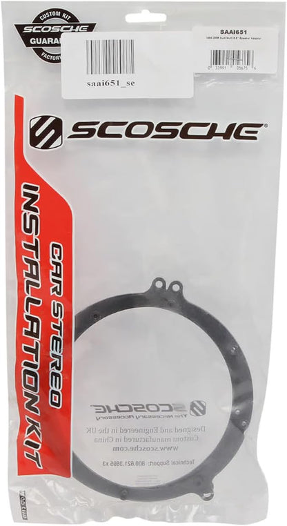 Scosche SAAI651 6.5-6.75” Speaker Adapters Compatible with Select 1996-2006 Audi Vehicles - Adapter Brackets for 6 1/2" to 6 3/4" Car Rear Speakers - Sold in Pairs - Does Not Fit 5.25", 6" or 6X9"