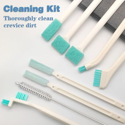 Small Household Cleaning Brushes by ELEMGULY,9 Pcs Crevice Brush for Hole, Gap, Corner, Space, Micro Crevice Scrub Cleaner Tool for Bottle, Keyboard, Window, Door Track